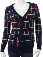 【Edit Sheen】チェックニットカーディガン