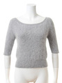 リブアンゴラ混トップス