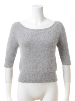 リブアンゴラ混トップス