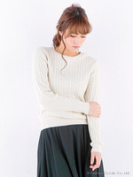 細ケーブルニットPO