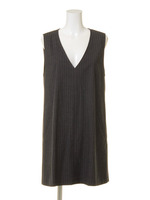 STRIPE STRETCH V-NECK ワンピース