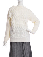 ヘリンボーン編みプルオーバー     