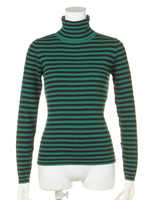 I ハイネック ボーダー KNIT TOPS