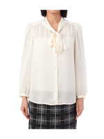 くるみ釦ボウタイブラウス