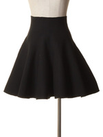 ダークカラーニットフレアスカート