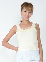 チュールリボンニットキャミ