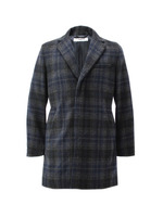 メルトンチェックチェスターコート