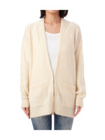 モヘヤ混ロングニットカーディガン