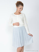 ラメニットプリーツスカート