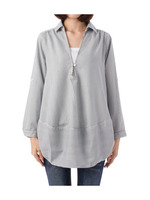 切り替えスキッパーブラウス