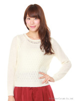 編地切替ニットプルオーバー