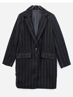 ピンストライプロングチェスターコート