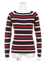 リブニットボートネックP/O