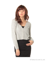 アンゴラV/Nショートカーディガン