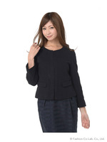 リップルノーカラージャケット