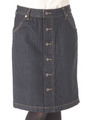 フロントボタンデニムタイトスカート