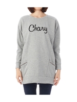 ロゴ裏毛バックシャンワンピース