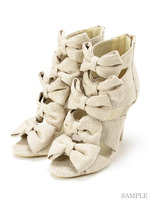 LILICIOUS　リネンリボンブーツ