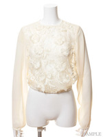 シースルーレースブラウス