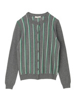 ストライプニットカーディガン