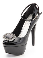 【R&E】BIGビジューハイヒール美脚パンプス