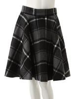 【CEDNIE】チェックフレアミディスカート