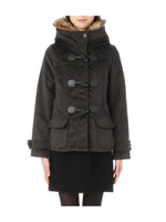 ファーフードダッフルジャケット