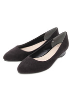 ポインテッドトゥローヒールパンプス