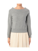 リブ衿シンプルニット