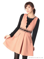 リボン釦ポケットスカラJSK 1