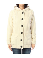 裏ボアフーテッドカーディガン