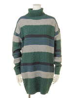 MIXボーダータートルニットOP