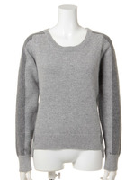 アンゴラ混配色ニットPO