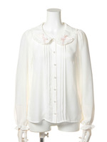 ラウンドカラーブラウス