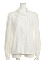 レースピンタックブラウス