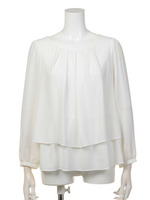 シフォンジョーゼット9分袖ブラウス