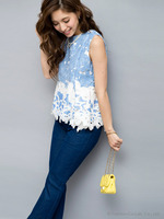 デニムストレートパンツ