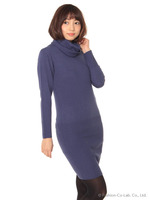 オフタートルニットワンピ