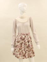 ニードルフラワープリントスカート