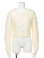 ミニループショートカーデ