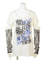 アームカバー付プリントTシャツ