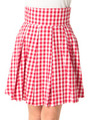 ギンガムチェック柄バックリボンフレアスカート