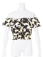 大花柄オフショルブラウス