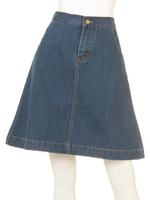 【Agneau7】ミディアムデニムフレアスカート