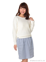 ニットドッキングシンプルワンピース