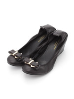 ウェッジヒールらくちんパンプス