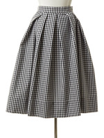 ギンガムタックフレアスカート