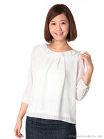 シンシアチェックフリル衿BL