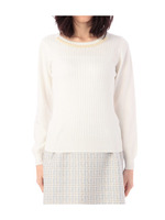 パールビジュー衿コンパクトニット