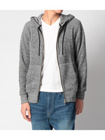 フード付きループパイル地カーディガン